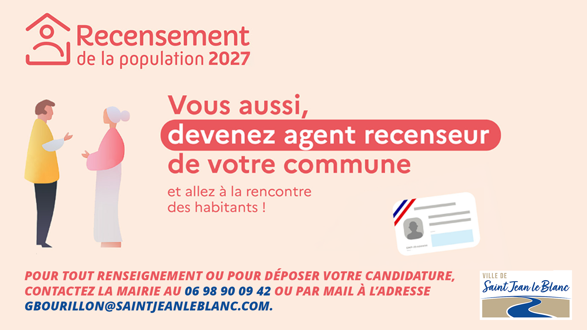 La Ville recrute des agents recenseurs